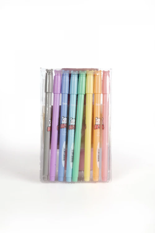 أقلام حبر 8 حبات متعددة الألوان