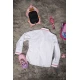 قميص مدرسي لون أبيض بتقليمة وردي
