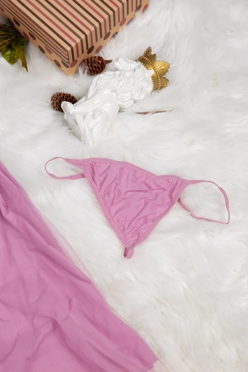 قميص نوم لانجري نسائي قصير قطعتين ساتان مع دانتيل بأكمام قصيرة