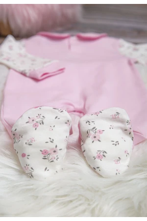 افرول أطفال بناتي قماش قطن مشجر من الأعلى بياقة و أكمام طويلة و جيب أمامي صغير 