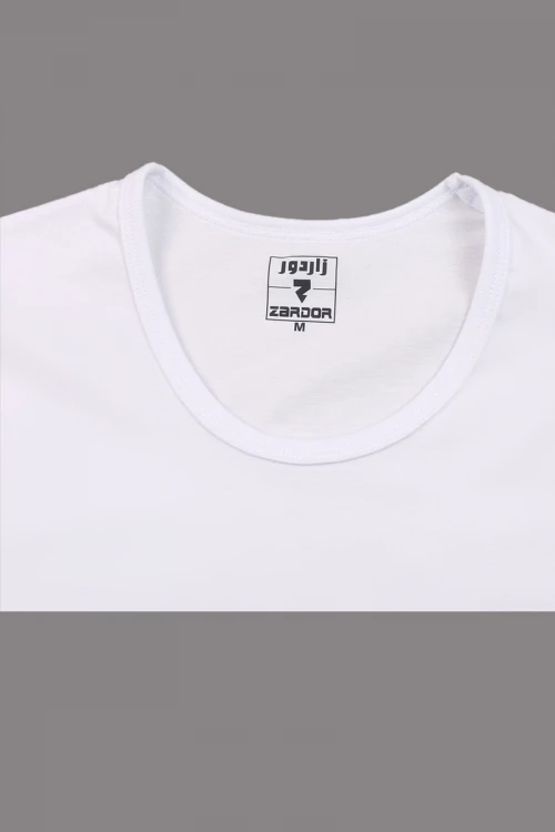 فانيلة داخلية سادة بياقة مستديرة