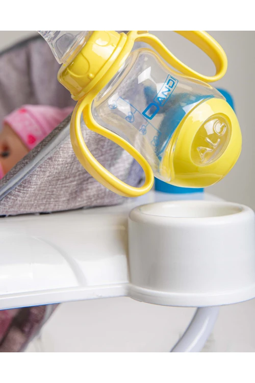 مشاية اطفال بعجلات  قابلة للطي لتعلم المشي مدمجة مع العاب ترفيهية لون ازرق