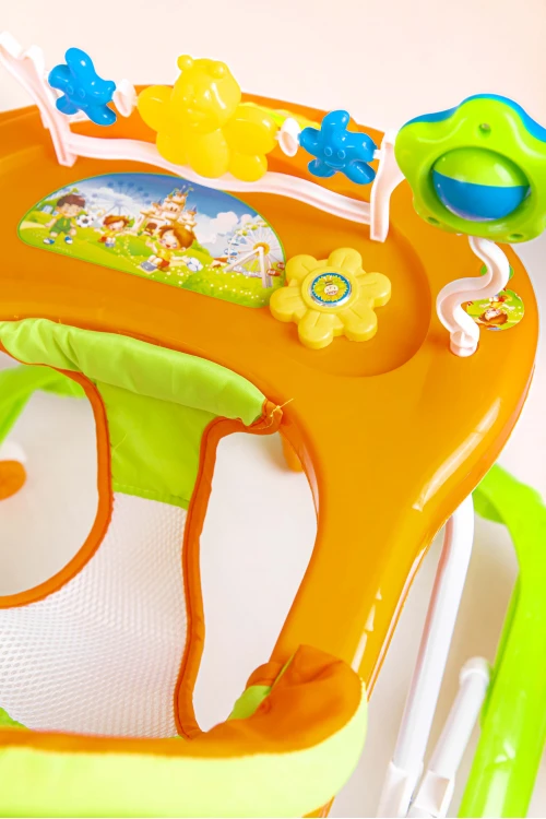 مشاية اطفال بعجلات  قابلة للطي لتعلم المشي مدمجة مع العاب ترفيهية