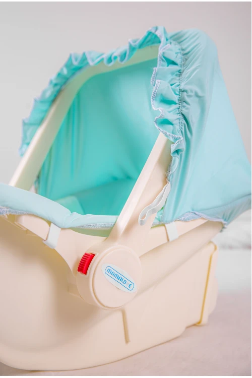 كرسي أطفال بحزام وغطاء حماية