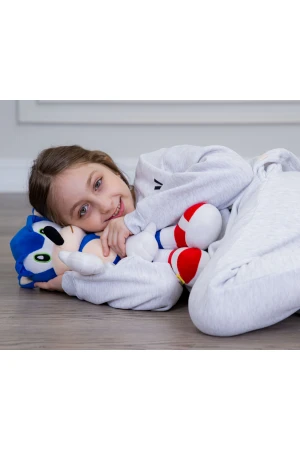 طقم بناتي أنيق قطعتين لون رمادي أكمام طويلة مع كتابة أمامية و في البنطلون