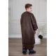 فرو ولادي أنيق لون بني أكمام طويلة