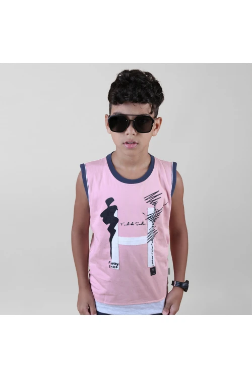 طقم تيشيرت دون أكمام مع شورت