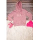 Girls Elegant 2 Piece Set Pink Hoodie