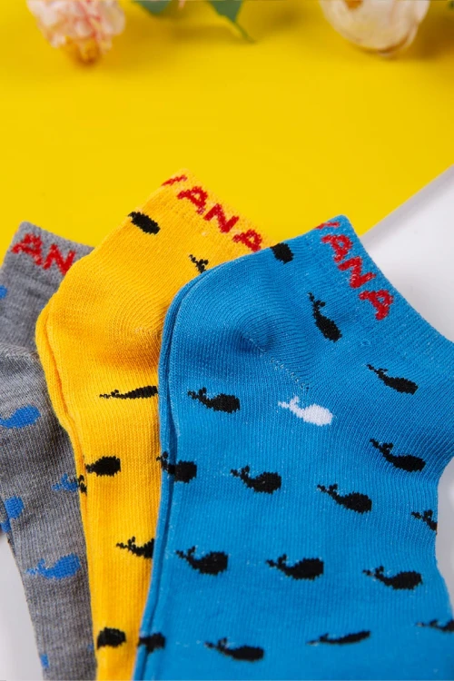 جوارب نسائية ملونة عدد ثلاث قطع