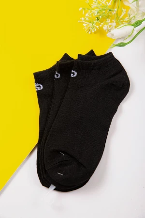 جوارب نسائية لون اسود عدد ثلاث قطع