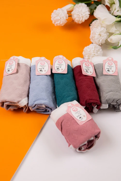 سروال داخلي نسائي متعدد الألوان مجموعة 6 قطع