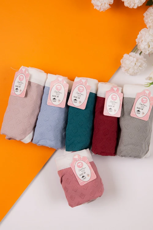 سروال داخلي نسائي متعدد الألوان مجموعة 6 قطع