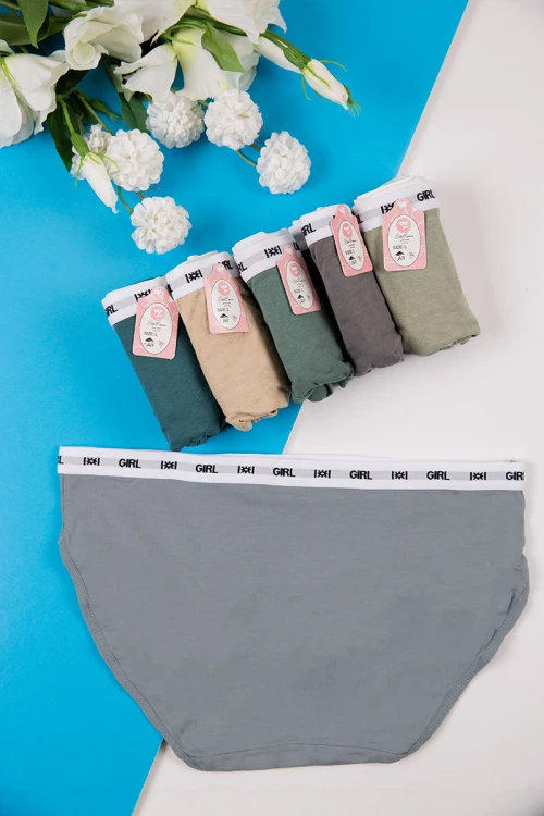 سروال داخلي نسائي متعدد الألوان مجموعة 6 قطع
