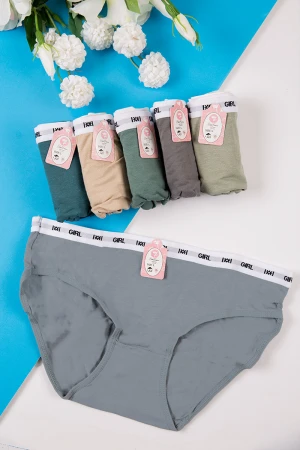 سروال داخلي نسائي متعدد الألوان مجموعة 6 قطع 