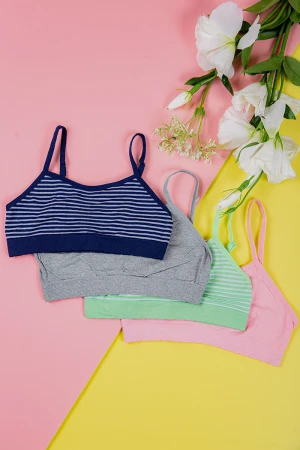 صدرية نسائية متعددة الألوان مجموعة عدد 4 قطع