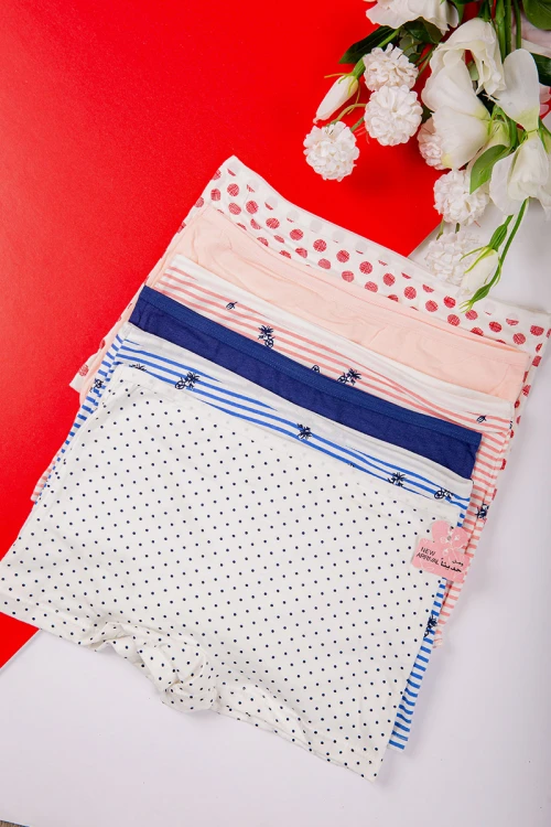 بوكسر نسائي داخلي ألوان متعددة مجموعة 6 قطع