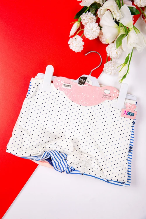 بوكسر نسائي داخلي ألوان متعددة مجموعة 6 قطع