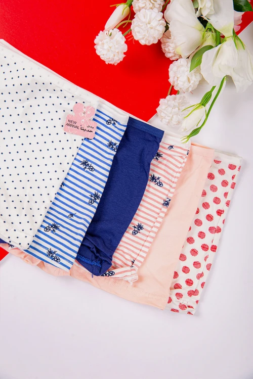 بوكسر نسائي داخلي ألوان متعددة مجموعة 6 قطع