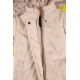 جاكيت بناتي شتوي لون بيج بقبعة رأس منفصلة و أكمام طويلة بجيوب وسحاب من الأمام