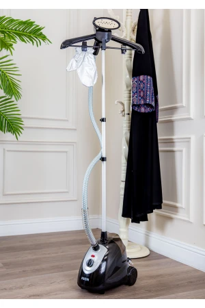 مكواة ملابس بخار عامودية  لون أسود 1800 واط مع ملحقاتها 