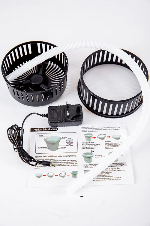 غسالة ملابس متنقلة صغيرة متعددة الألوان قابلة للطي