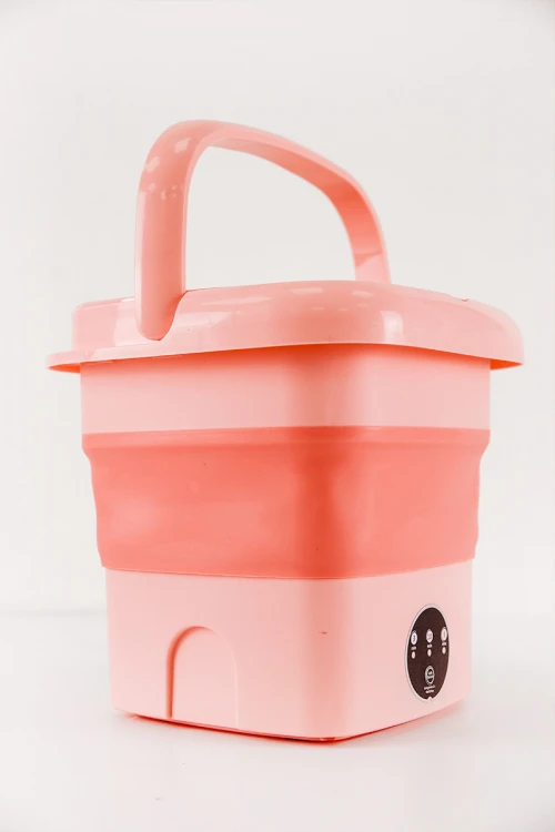 غسالة ملابس متنقلة صغيرة متعددة الألوان قابلة للطي