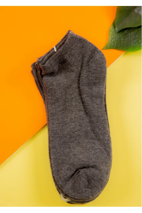 جوارب رجالية قصيرة لون كحلي عدد 3 قطع بكتابات من الأسفل