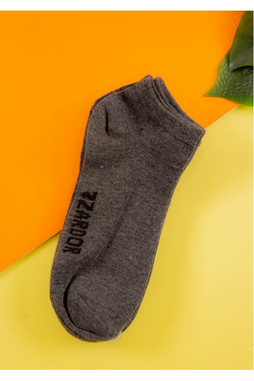 جوارب رجالية قصيرة لون كحلي عدد 3 قطع بكتابات من الأسفل