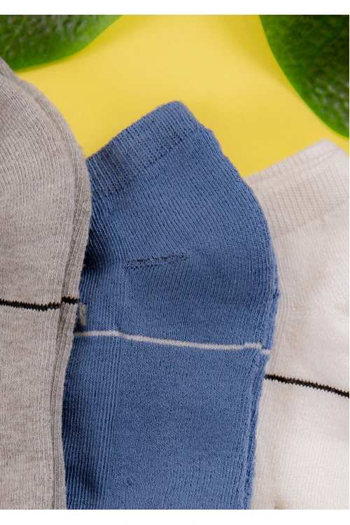 جوارب رجالية قصيرة متعددة الألوان عدد 6 قطع بكتابات