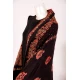 شال كشميري نسائي لون أسود بنقوش باللون الأحمر و البيج