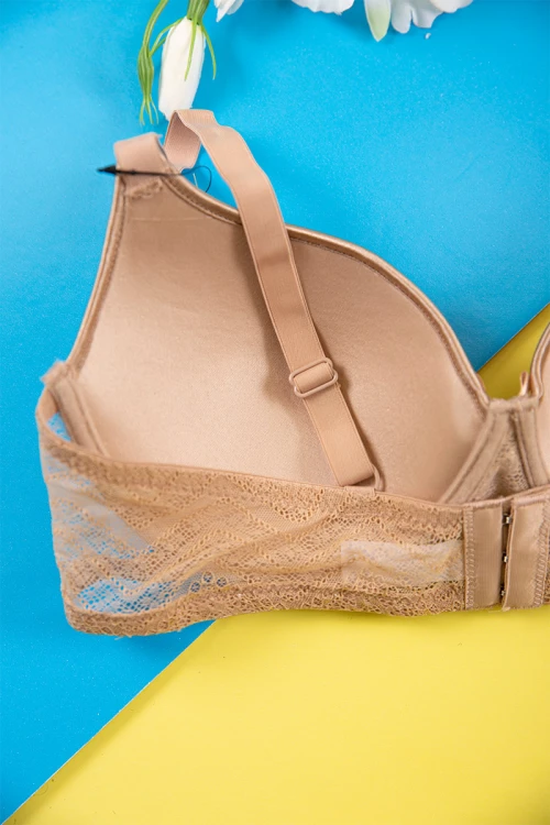 صدرية نسائي مبطنة لون بيج بأحزمة قابلة للتعديل من الخلف