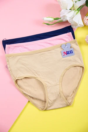 طقم سراويل داخلية نسائية متعددة الألوان 3 قطع