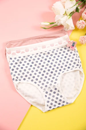 طقم سراويل داخلية نسائية مزينة بطبعات 3 قطع
