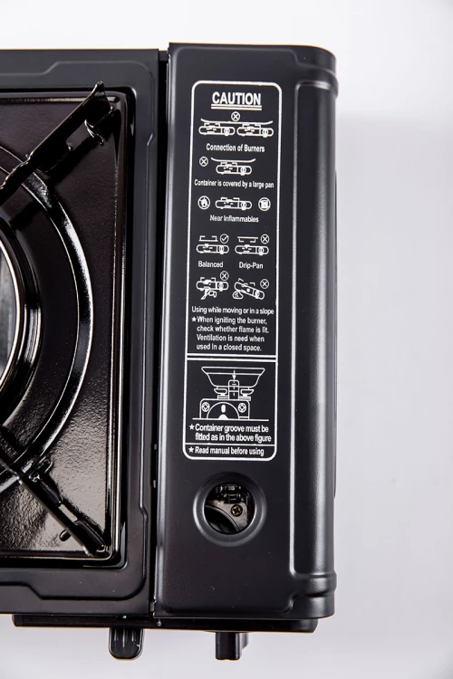 موقد غاز متنقل للرحلات عين واحدة مع شنطة لون أسود