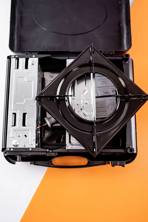 موقد غاز متنقل للرحلات عين واحدة مع شنطة لون أسود