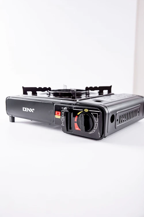 موقد غاز متنقل للرحلات عين واحدة مع شنطة لون أسود