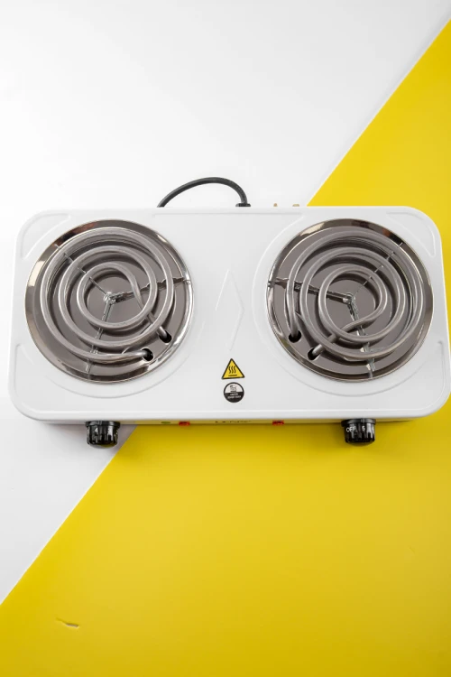 موقد كهربائي محمول حلزوني مزدوج للتسخين و الطهي