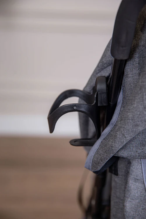 عربة أطفال خفيفة الوزن لون رمادي قابلة للطي و التعديل مع سلة تخزين مريحة