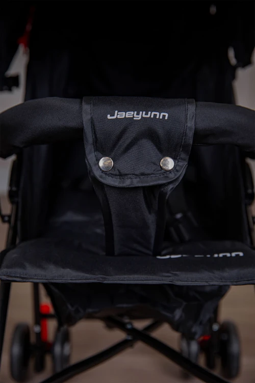 عربة أطفال خفيفة الوزن لون أسود قابلة للطي و التعديل مع سلة تخزين مريحة