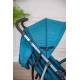 عربة أطفال خفيفة الوزن لون تركواز غامق قابلة للطي و التعديل مع سلة تخزين مريحة