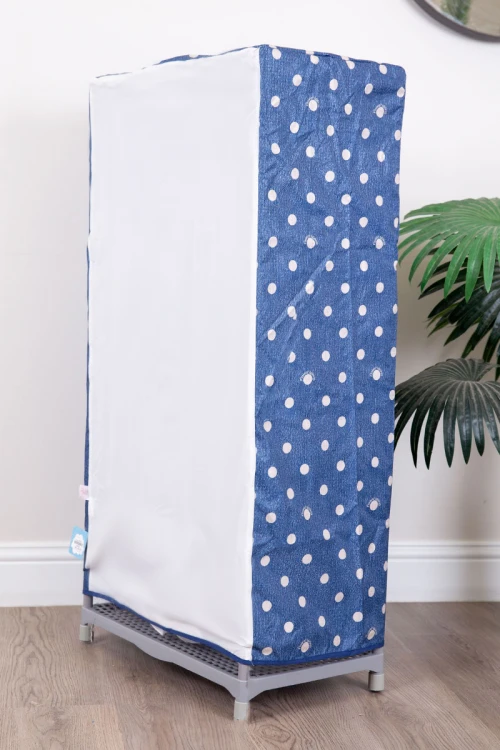 دولاب أطفال 3 أرفف بغطاء متعدد الألوان منقط و بسحاب من الأمام