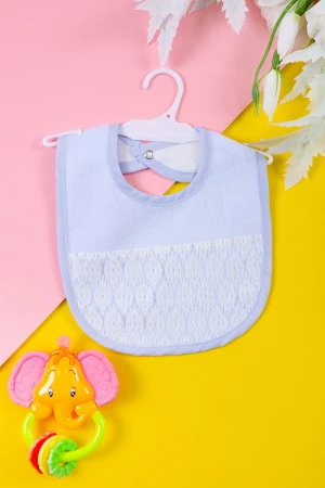 مريلة أطفال متعددة الألوان مزينة بقماش دانتيل من الأمام 