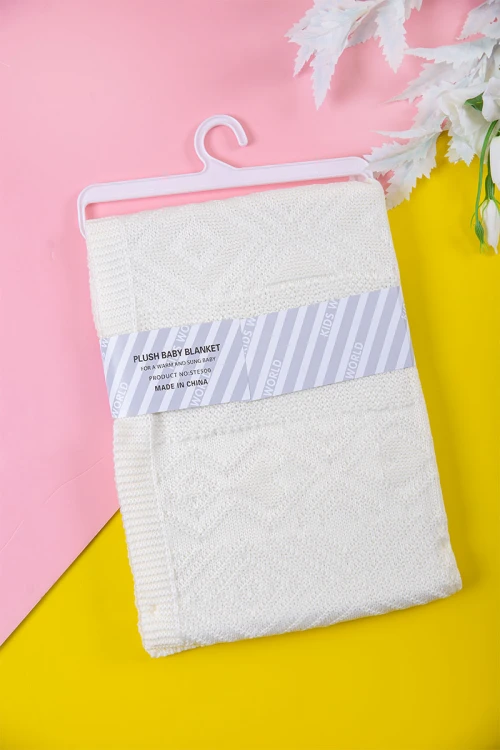 شال أطفال صوف لون سكري