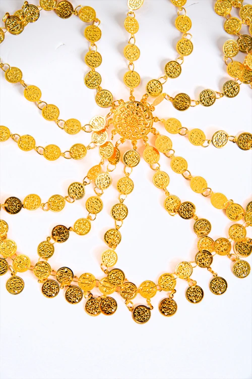 اكسسوار شعر تراثي لون ذهبي بجنيهات