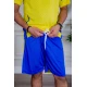 طقم رياضي رجالي قطعتين تيشيرت باللون الأصفر و الأزرق و شورت باللون الأزرق برباط في الخصر