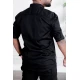 قميص رجالي لون أسود بأكمام طويلة و جيب من الأمام و بأزرار من الأمام و الأكمام