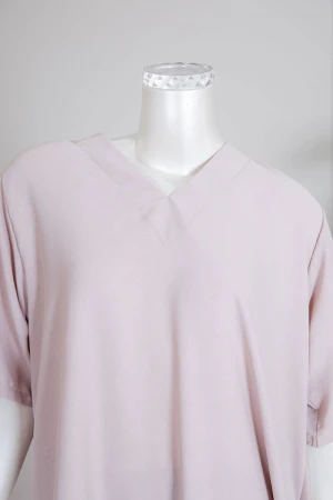 جلابية نسائية متعدد الاوان ياقة سبعة و أكمام قصيرة