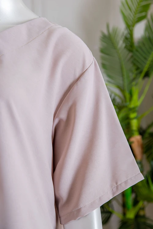 جلابية نسائية متعدد الاوان ياقة سبعة و أكمام قصيرة