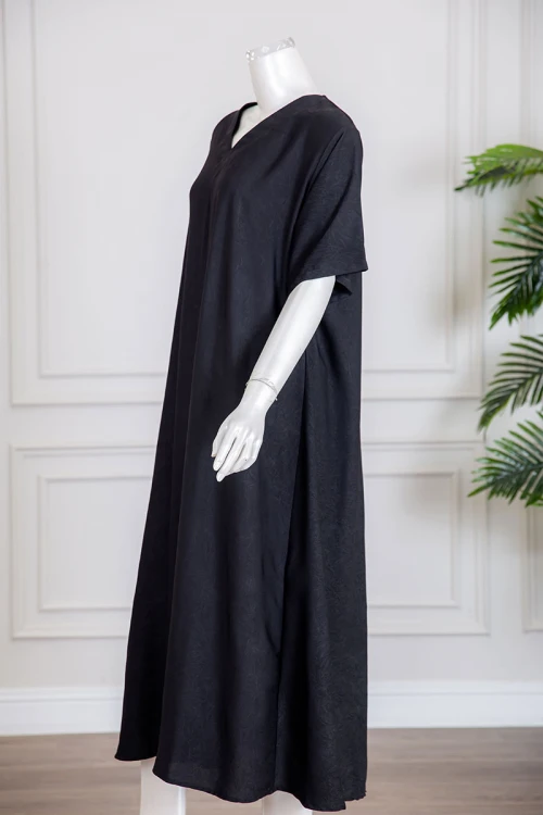 جلابية نسائية متعدد الاوان ياقة سبعة و أكمام قصيرة