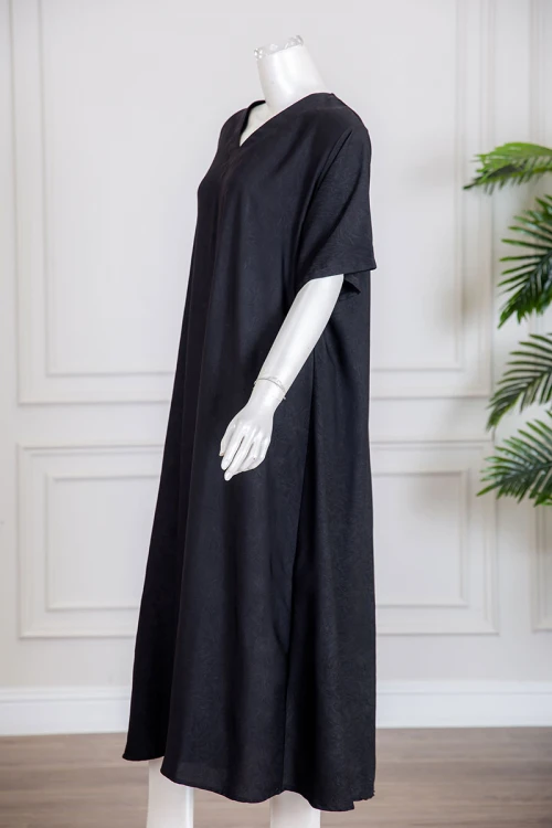 جلابية نسائية متعدد الاوان ياقة سبعة و أكمام قصيرة